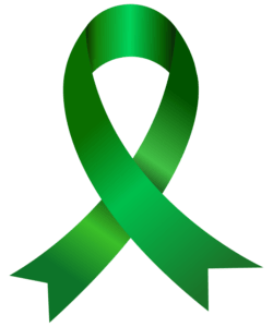 Duchene Muscular Dystrophy awareness ribbon green